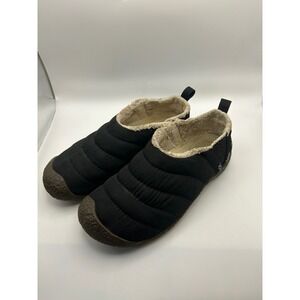 Keen Cush Black Quilted Slip On Shoes Faux Shearling Lined Womens 7 53012-BLCK
